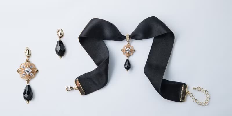 Black Onyx Lace-100%SILK蠶絲雙面緞帶黑瑪瑙項鍊-防護淨化系列