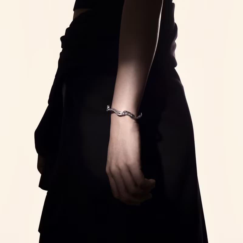DISSOLVE浮系列曲線不規則銅制情侶手鐲