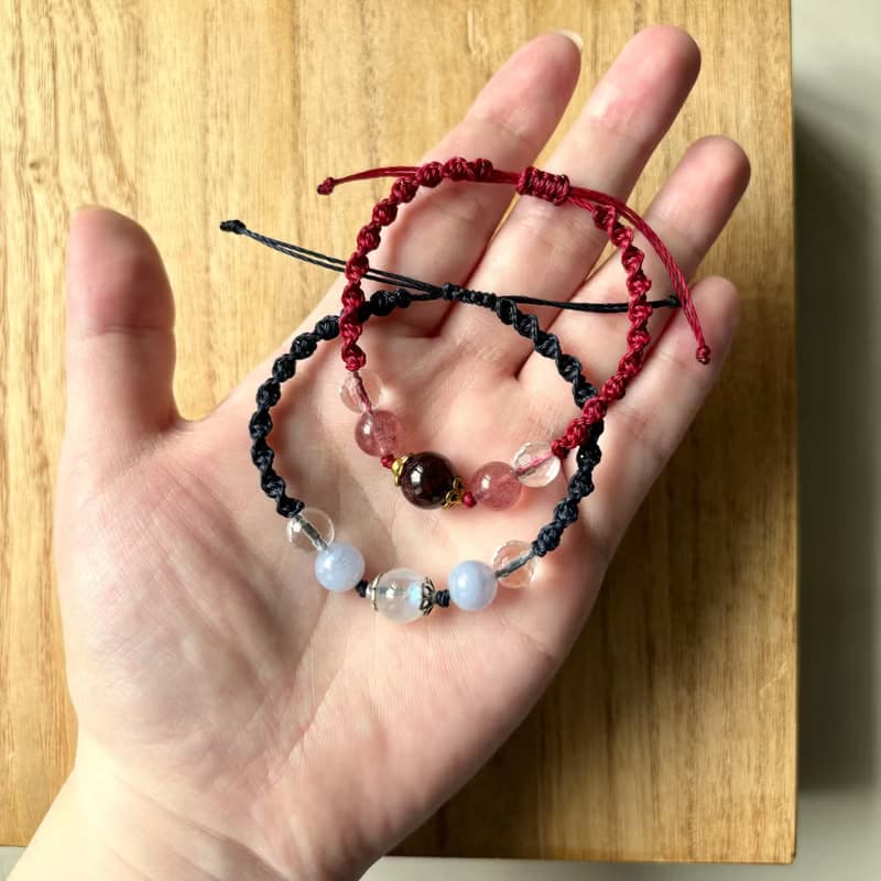 【體驗】限量【DIY材料包】水晶編織手鍊 / 日本講師 / 天然石飾品