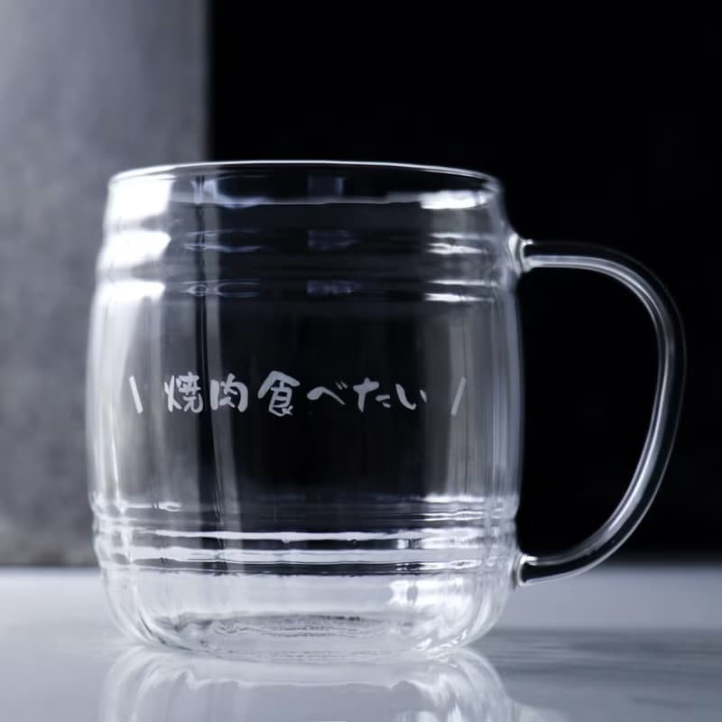 620cc 日本HARIO 乾杯!酒桶型玻璃啤酒杯 (居酒屋風字體)