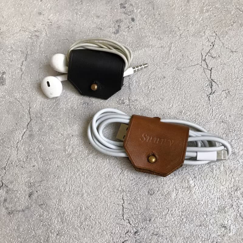【絕版特惠】真皮皮革收線器 耳機線 充電線 婚禮小物 情人節