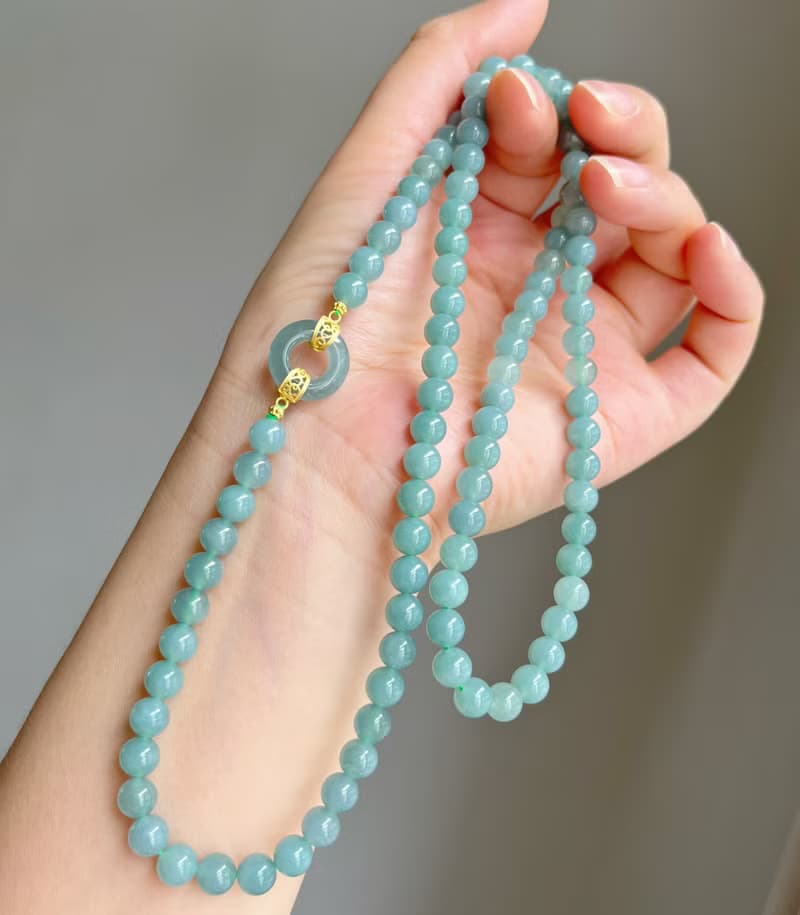 翠色-天然瓜地馬拉翡翠珠設計手串手鍊