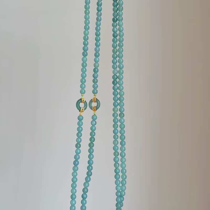 翠色-天然瓜地馬拉翡翠珠設計手串手鍊