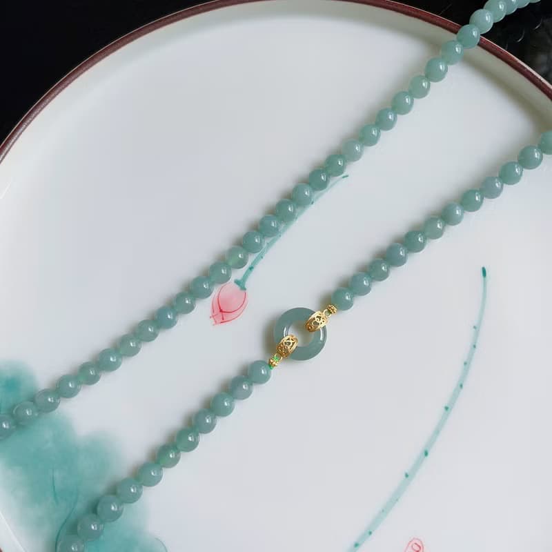 翠色-天然瓜地馬拉翡翠珠設計手串手鍊