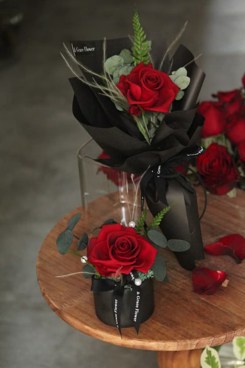 【只屬於你的紅玫瑰花束】生日花禮/祝賀花束/永生花