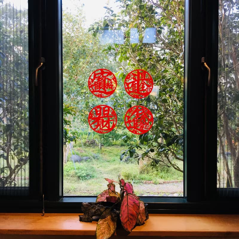 矽膠無痕窗貼/春聯-緣聚財至禮盒組(全4款)