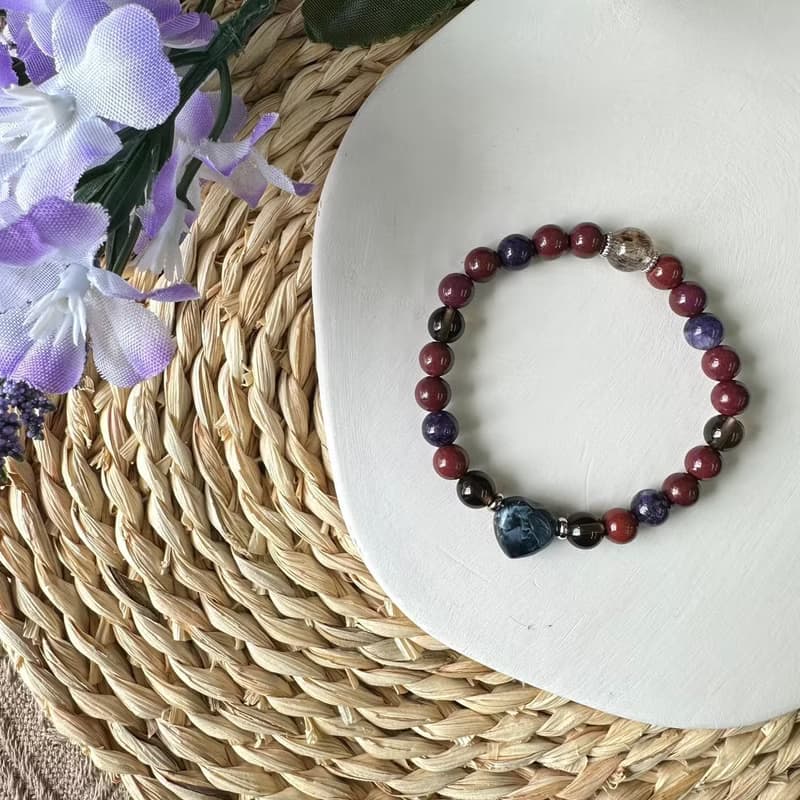 希望健康彼得石愛心彈性手鍊