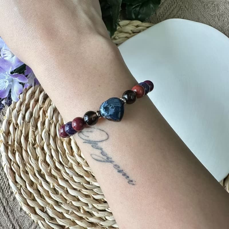 希望健康彼得石愛心彈性手鍊