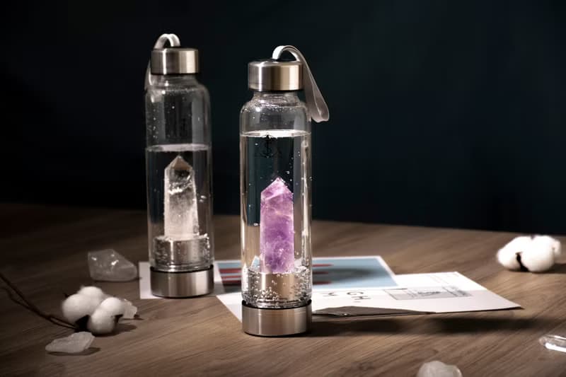【SIO Crystal希奧水晶】天然水晶能量水瓶-白水晶/粉水晶/紫