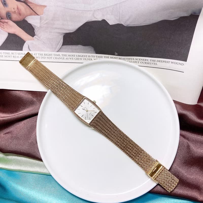 【西洋古董飾品】1960附原廠盒 ELGIN 可調整石英正常運作 手錶