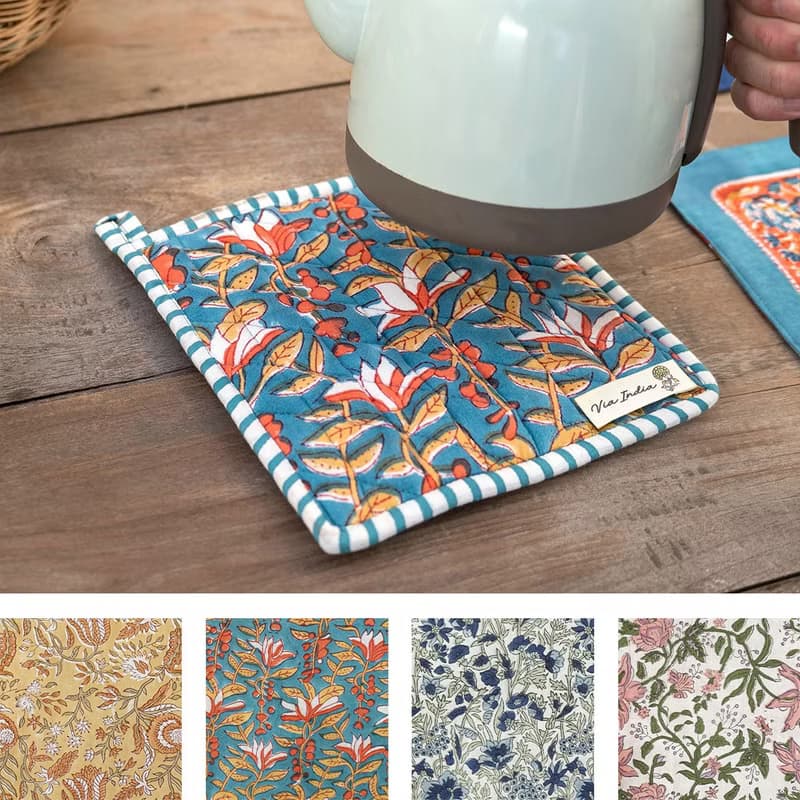 【預訂】印度製 可愛小碎花鍋墊/隔熱手套