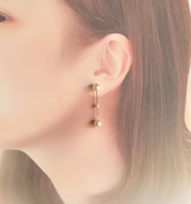 Akoya pearl earring  K14WG