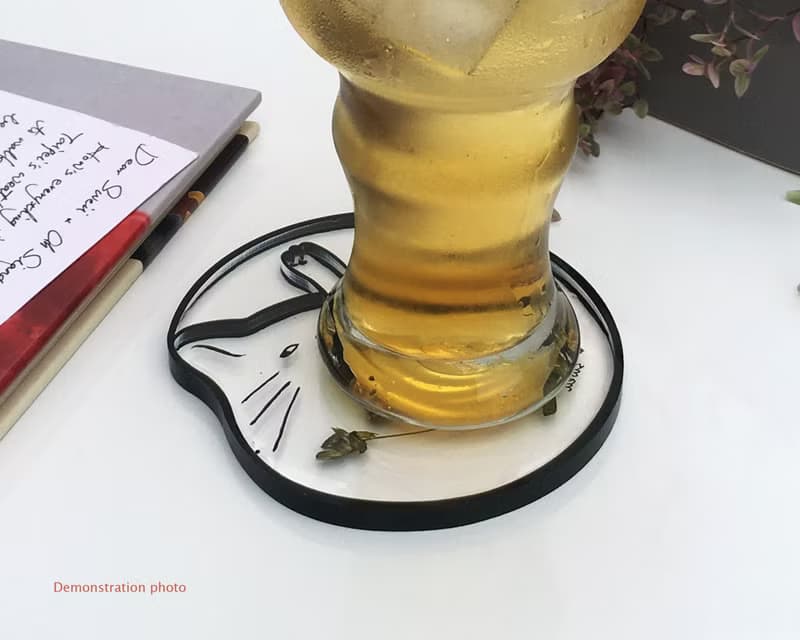 (自選 2件組) 貓咪狗狗 壓花 杯墊及飾物盤  二用功能設計
