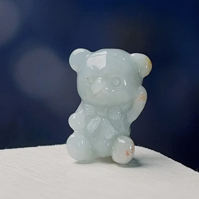 飄紅翡翡翠熊熊 | 天然緬甸玉A貨翡翠 | 送禮