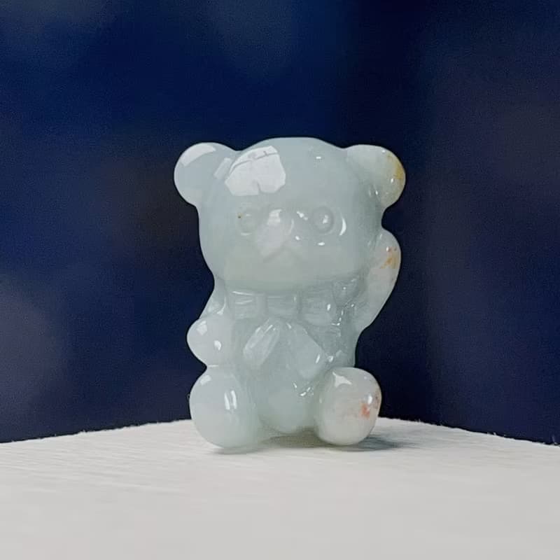 飄紅翡翡翠熊熊 | 天然緬甸玉A貨翡翠 | 送禮