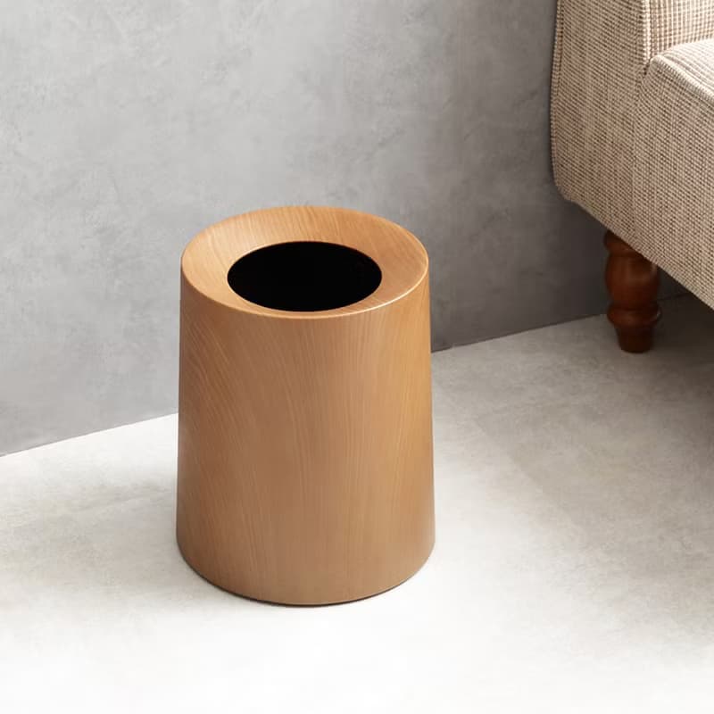 日本ideaco 柚木紋家用垃圾桶-11.4L