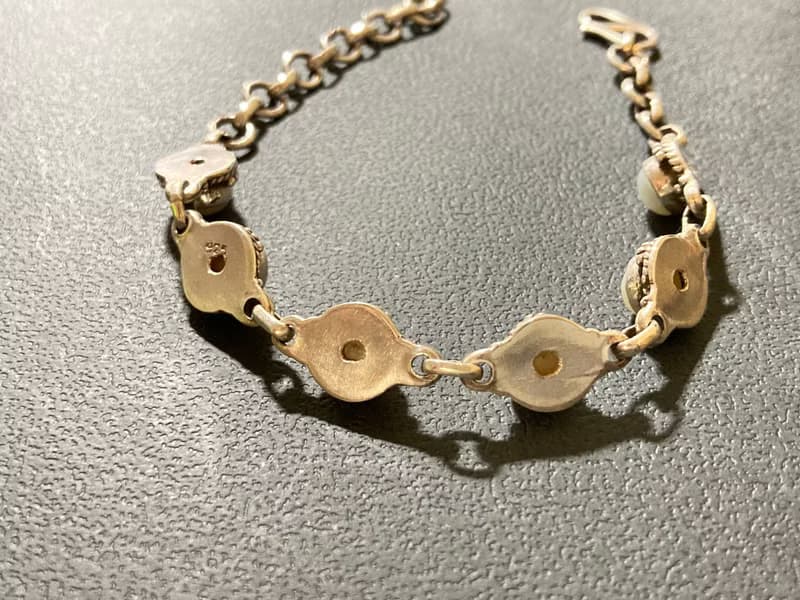 天然 珍珠 手鍊 尼泊爾 手工製 925純銀