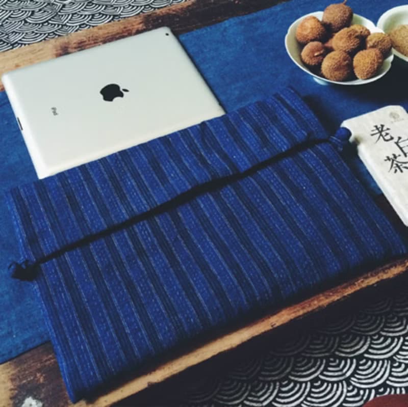 灰色蘆扉手織布 13吋MacBook蘋果筆記本筆電內膽包電腦包保護套