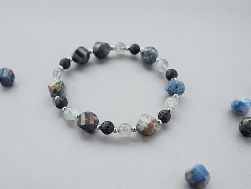 Unisex | 極晝系 - 藍冰 * 日落石 拉長石 火山岩 平靜 智慧