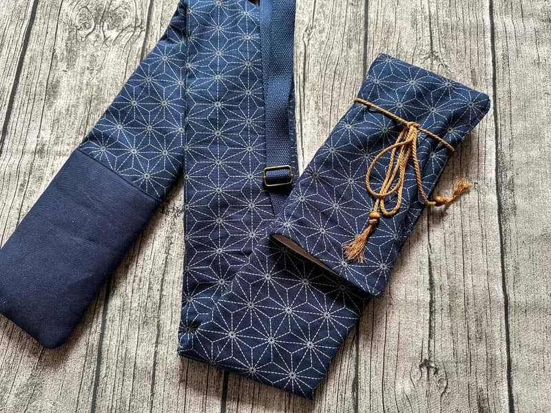 原創手工縫製 日本劍道竹刀套 可調節長度揹帶側揹斜揹