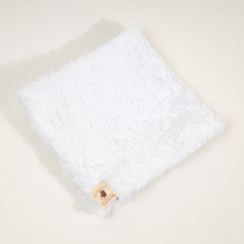 心暖暖毛孩脖圍  紫色花束 配 白絨毛