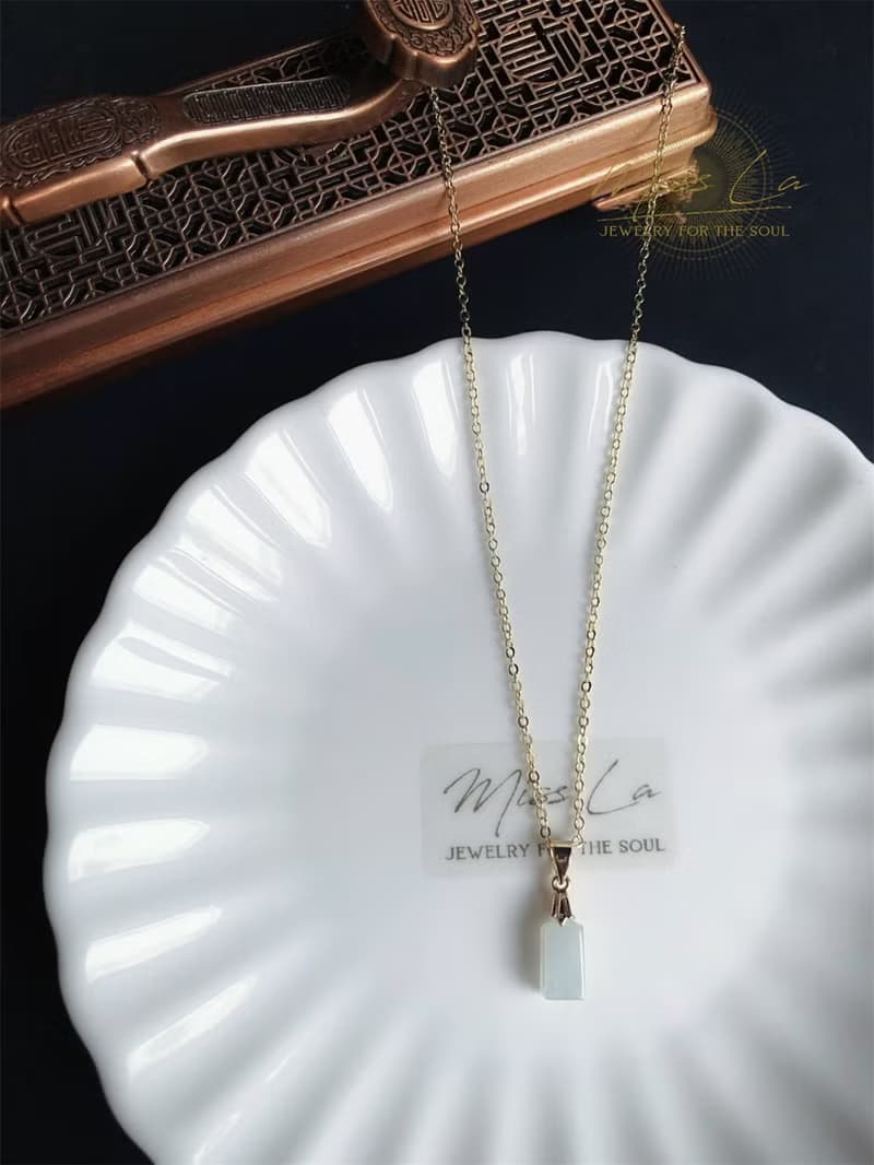 天然緬甸玉翡翠 冰種 長命百歲 長命鎖 禮物 項鍊 滿月禮 彌月禮