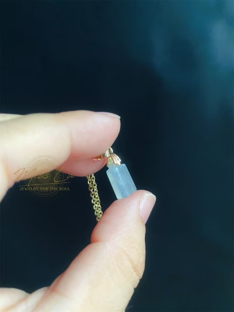 天然緬甸玉翡翠 冰種 長命百歲 長命鎖 禮物 項鍊 滿月禮 彌月禮