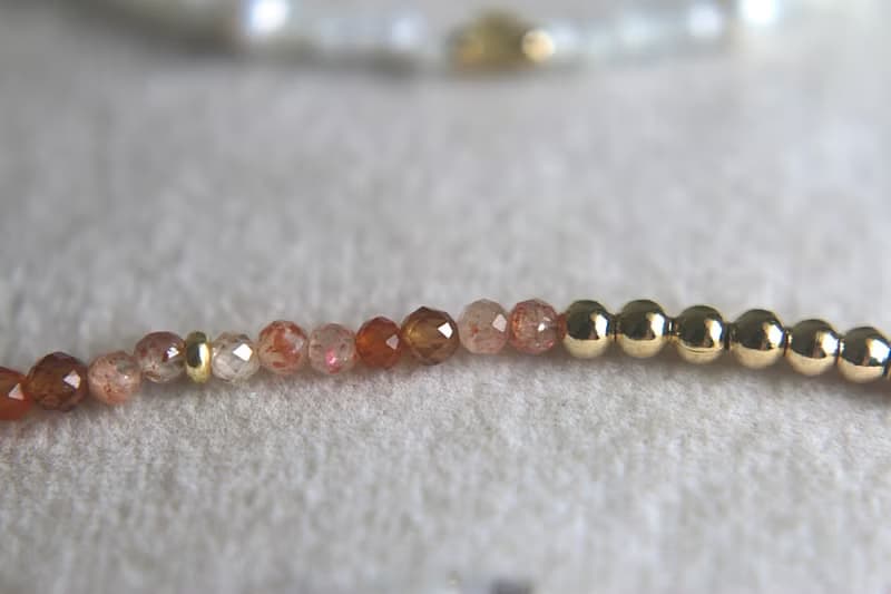 手鍊 瑪瑙 鋯石 草莓晶 天然石 - 必勝 -