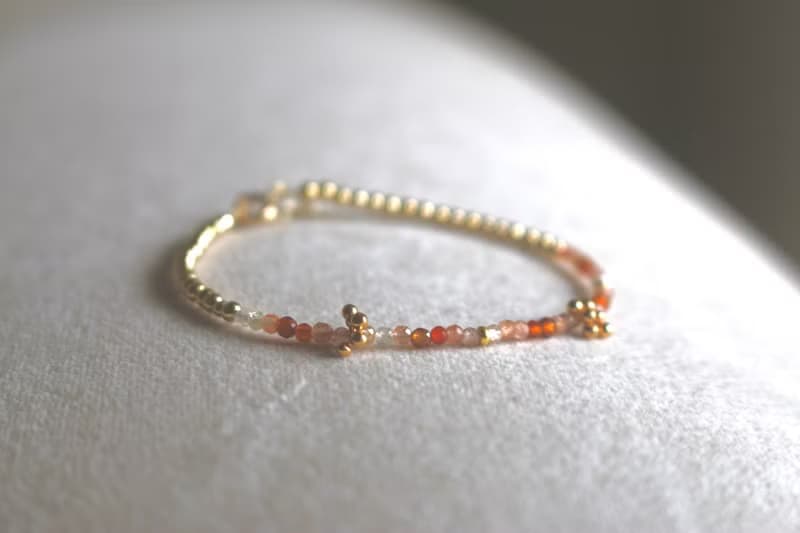 手鍊 瑪瑙 鋯石 草莓晶 天然石 - 必勝 -