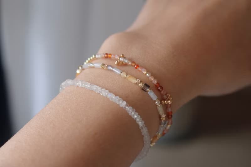 手鍊 瑪瑙 鋯石 草莓晶 天然石 - 必勝 -