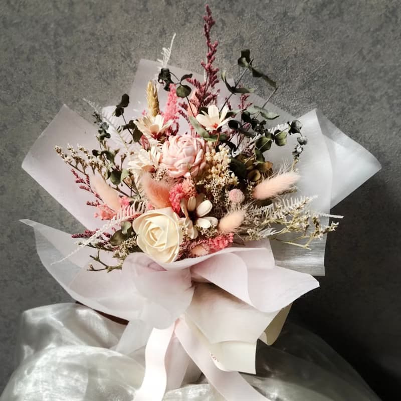 蝴蝶の嫁紗乾燥花束 畢業花束 | 生日 畢業季首選 | 台北可自取