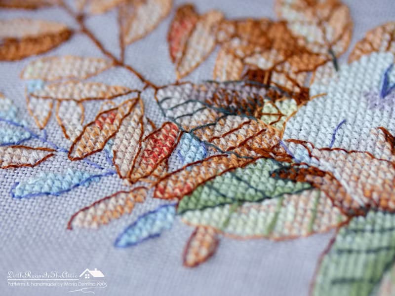 【數位】Watercolor Winter Bouquet PDF cross stitch pattern