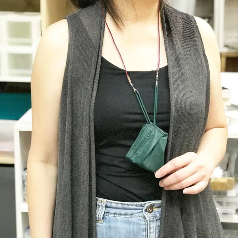 多用途真皮藍芽耳機防丟鍊 口罩項鍊 可調式眼鏡鍊 3色選1
