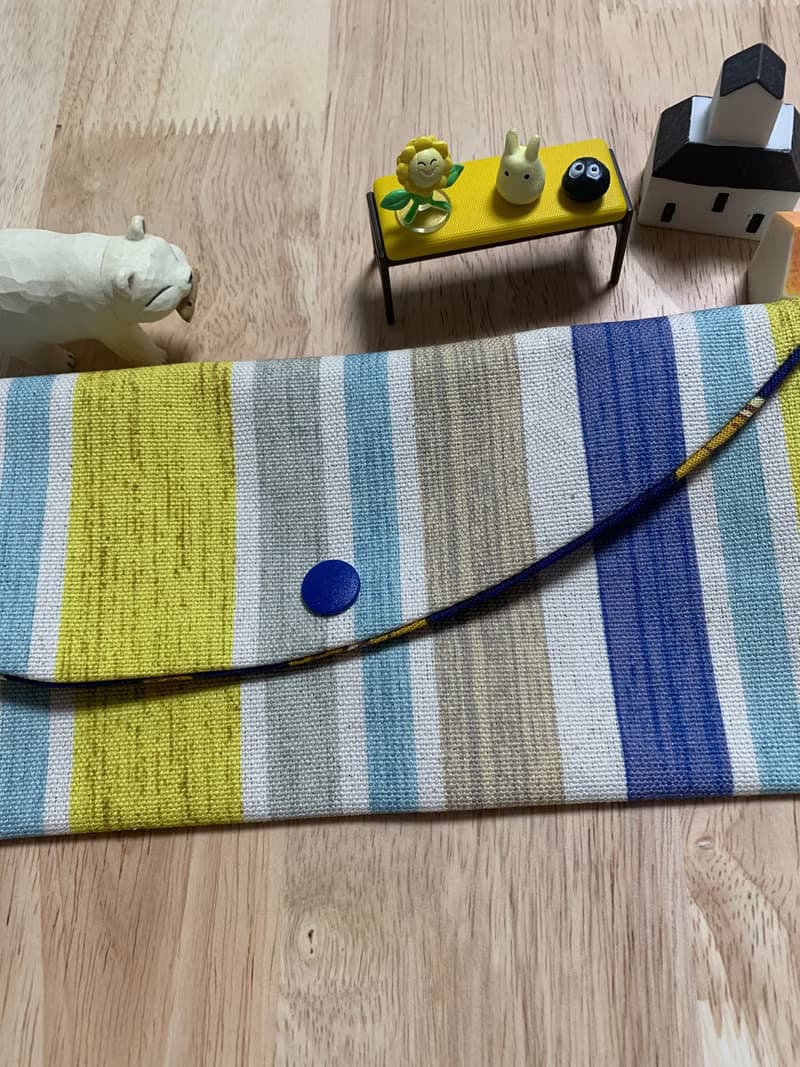 文青風優質萬用存摺袋 彩虹條紋 厚實帆布 蛇年 禮物 收納 濕紙