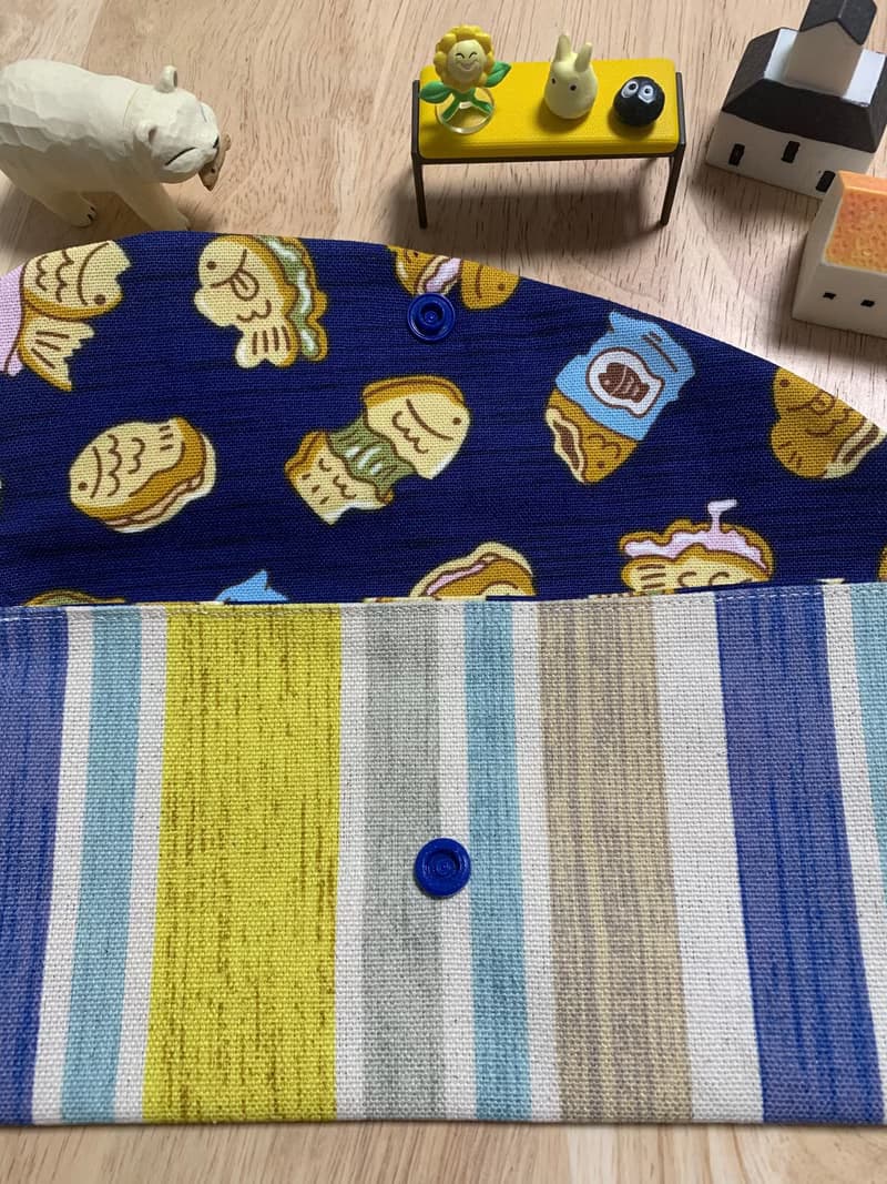 文青風優質萬用存摺袋 彩虹條紋 厚實帆布 蛇年 禮物 收納 濕紙