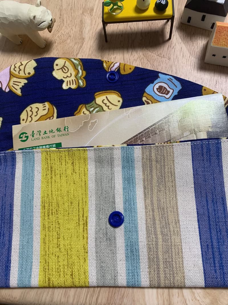 文青風優質萬用存摺袋 彩虹條紋 厚實帆布 蛇年 禮物 收納 濕紙