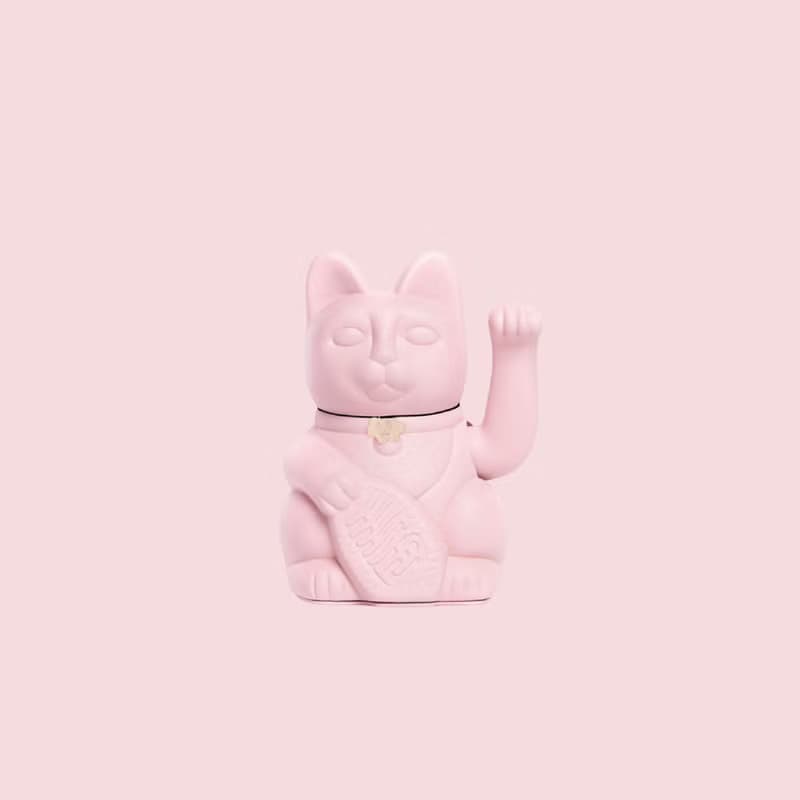【Diminuto Cielo 招財貓】 Tiny Sky 幸運招財貓 - 泡泡粉 15CM