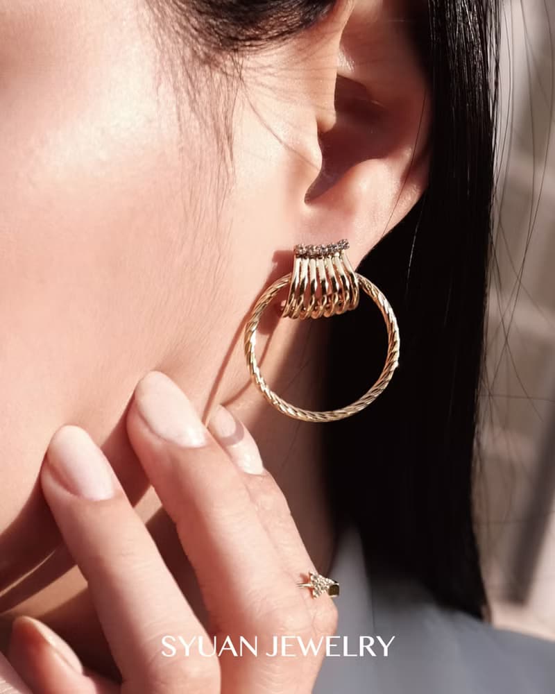 SYUAN JEWELRY | Venus— 鍍18K鋯石現代復古耳環
