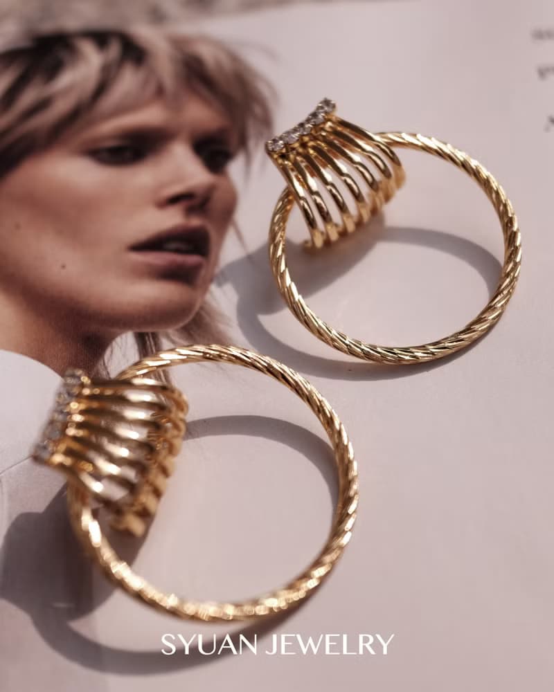 SYUAN JEWELRY | Venus— 鍍18K鋯石現代復古耳環