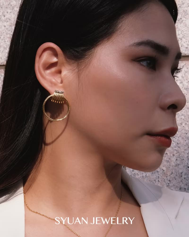 SYUAN JEWELRY | Venus— 鍍18K鋯石現代復古耳環