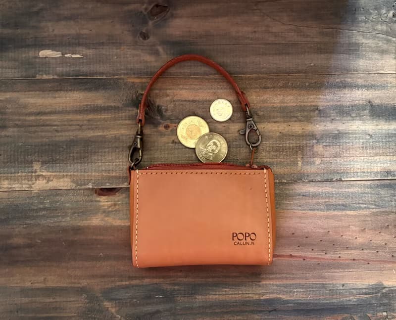 POPO- 典藏皮革.零錢方包 leather