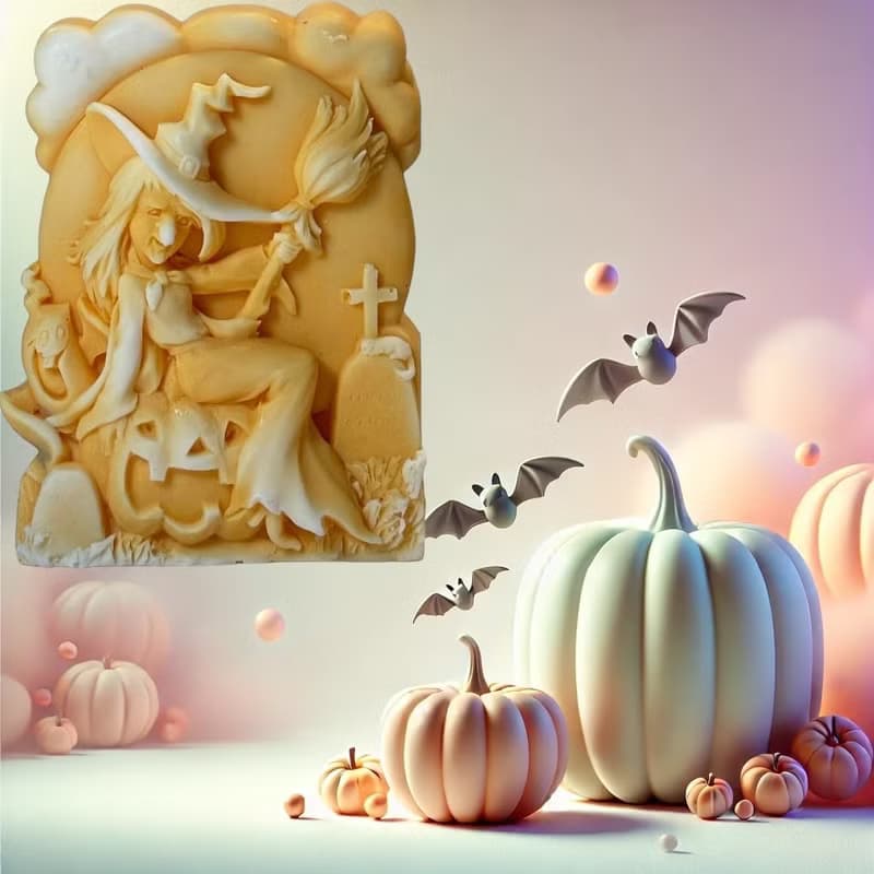 萬聖節 飛天女巫與南瓜 精油香氛 手工皂 Halloween 專屬造型皂