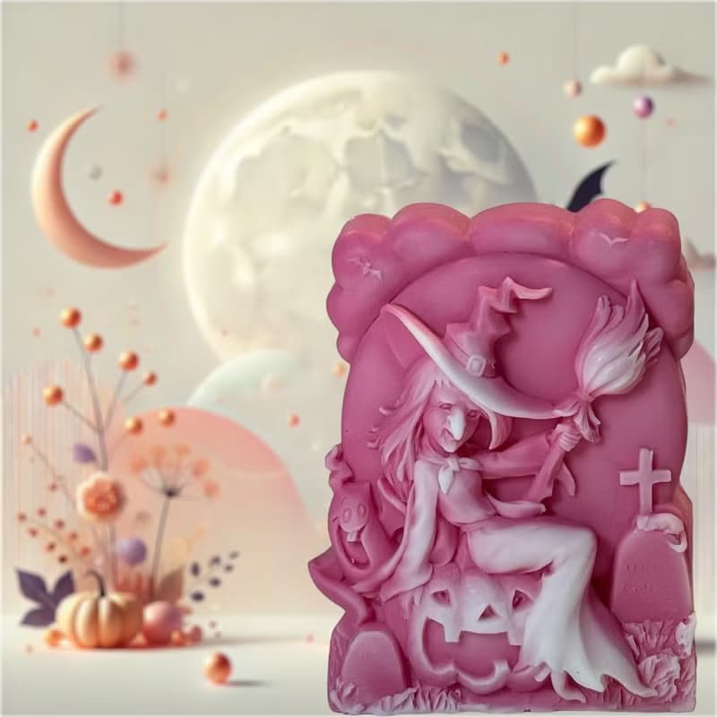 萬聖節 飛天女巫與南瓜 精油香氛 手工皂 Halloween 專屬造型皂