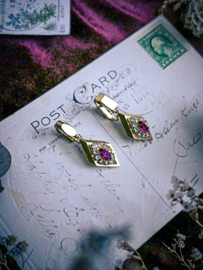 Kramer 不對稱3D幾何耳環－美國古董首飾 Vintage Jewelry
