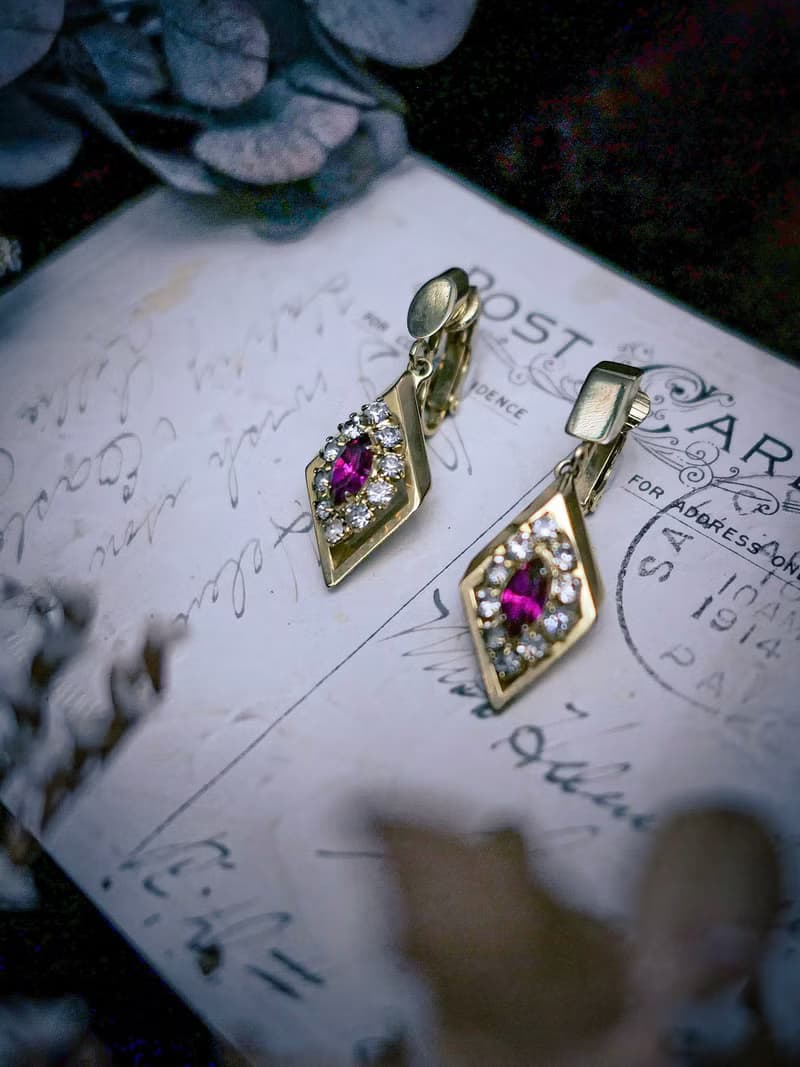 Kramer 不對稱3D幾何耳環－美國古董首飾 Vintage Jewelry