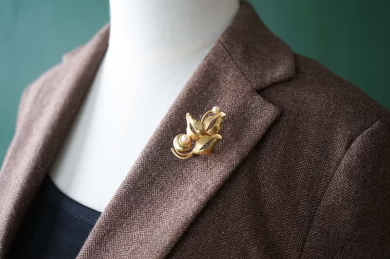 【老飾品/西洋老件】VINTAGE Forstner Jewelry  12K花束古著胸針