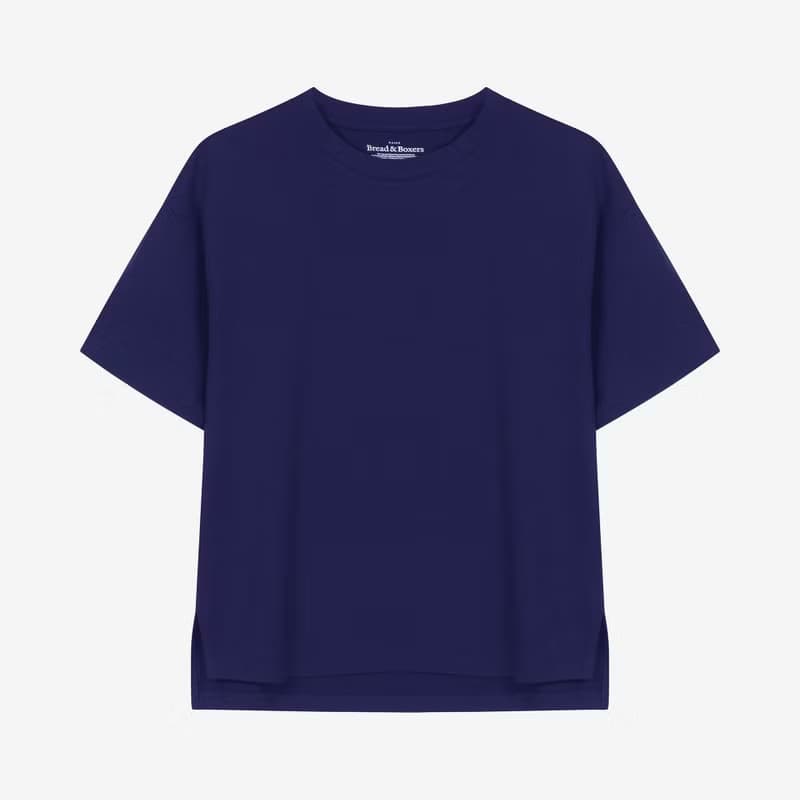 Bread & Boxers T shirt Soft Fiber 女用垂墜感柔棉T恤 - 深海藍