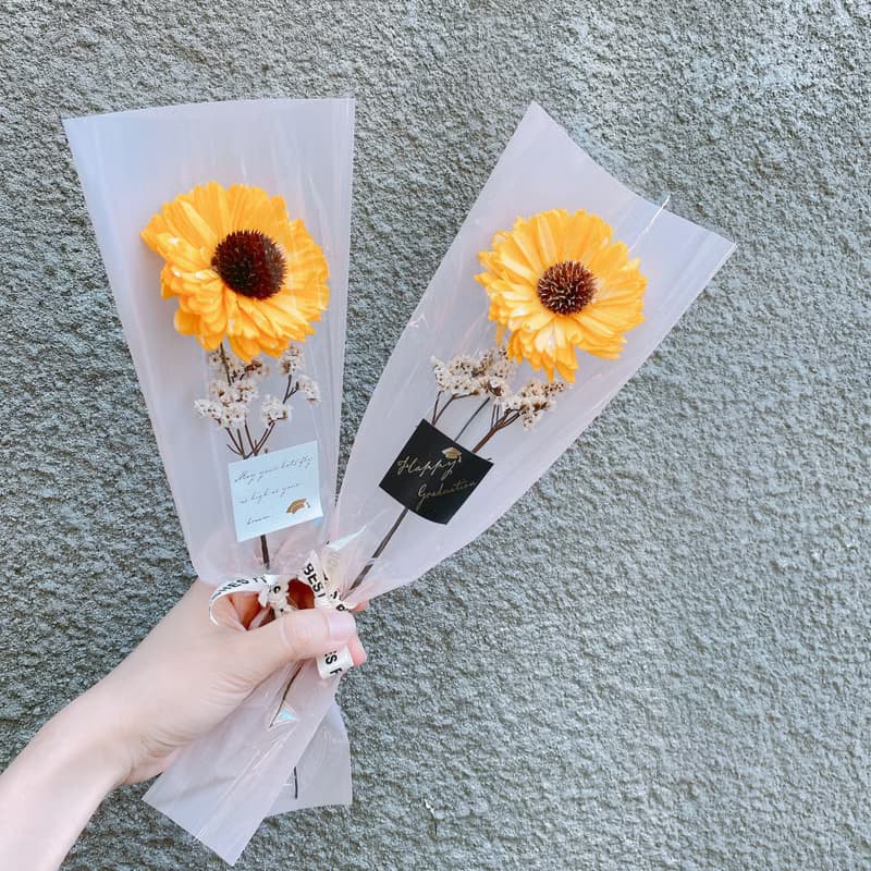 (快速出貨)乾燥花 索拉花 小花束 向日葵 擴香 畢業 禮物 太陽花