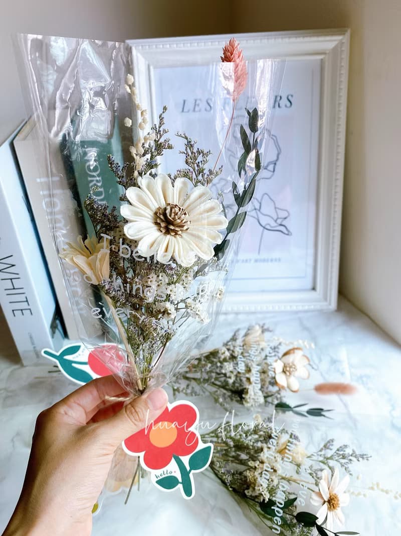 (快速出貨)乾燥花 索拉花 小花束 向日葵 擴香 畢業 禮物 太陽花