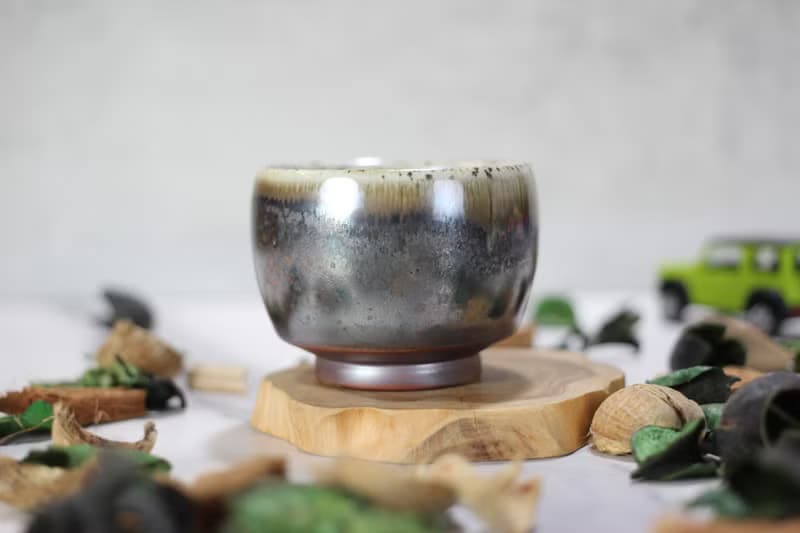 【送禮好物】100ml 柴燒 天然落灰 手拉坯茶杯 鶯歌名家葉敏祥作